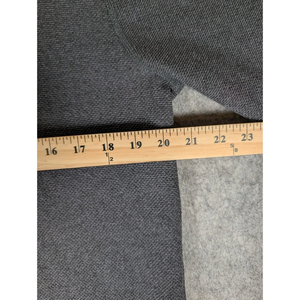 The North Face Mens Quarter Zip Pullover Charcoal Grey Textured Fleece Jacket M
